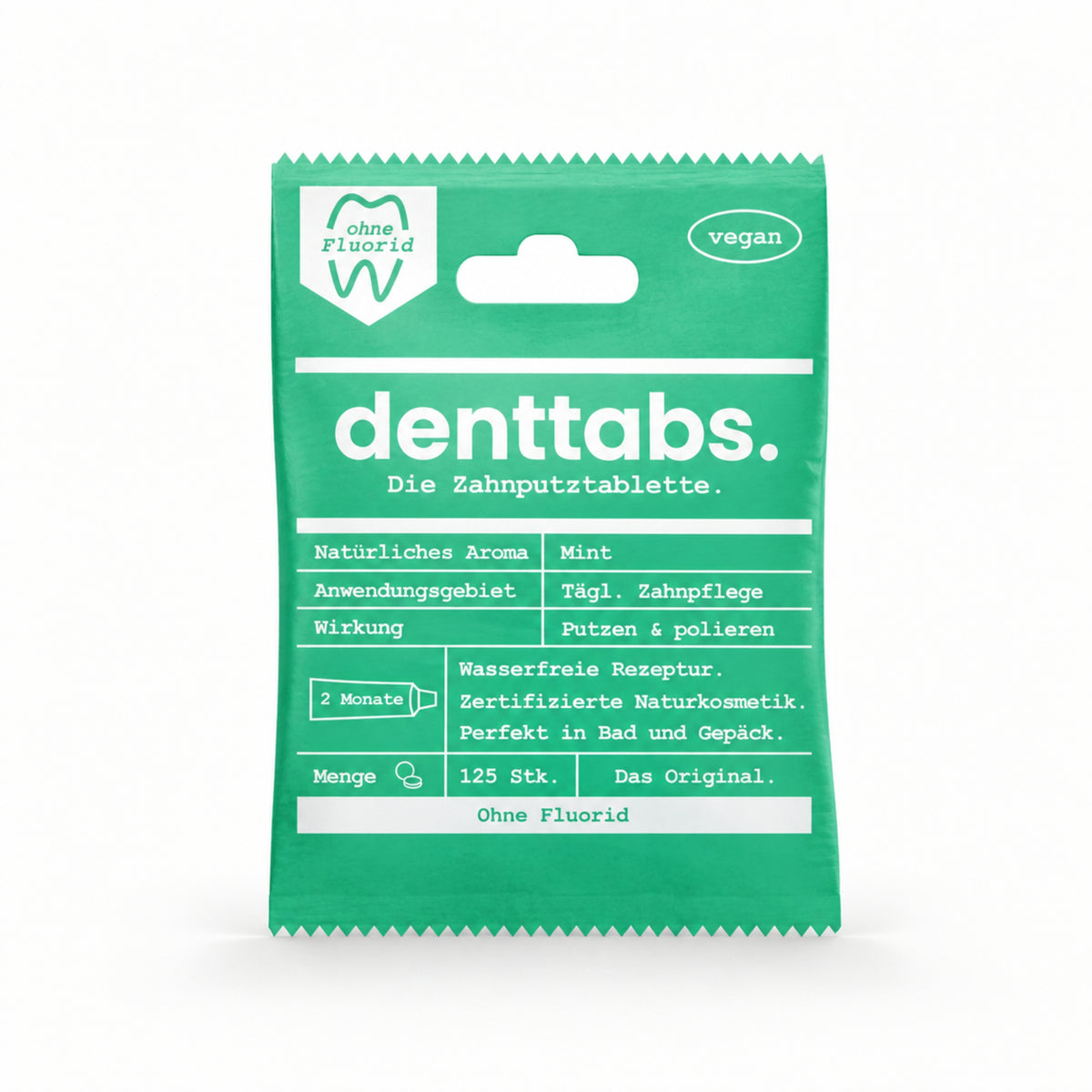 Denttabs Mint fluoride-free six-month supply