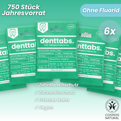 Denttabs Mint fluoride-free annual supply